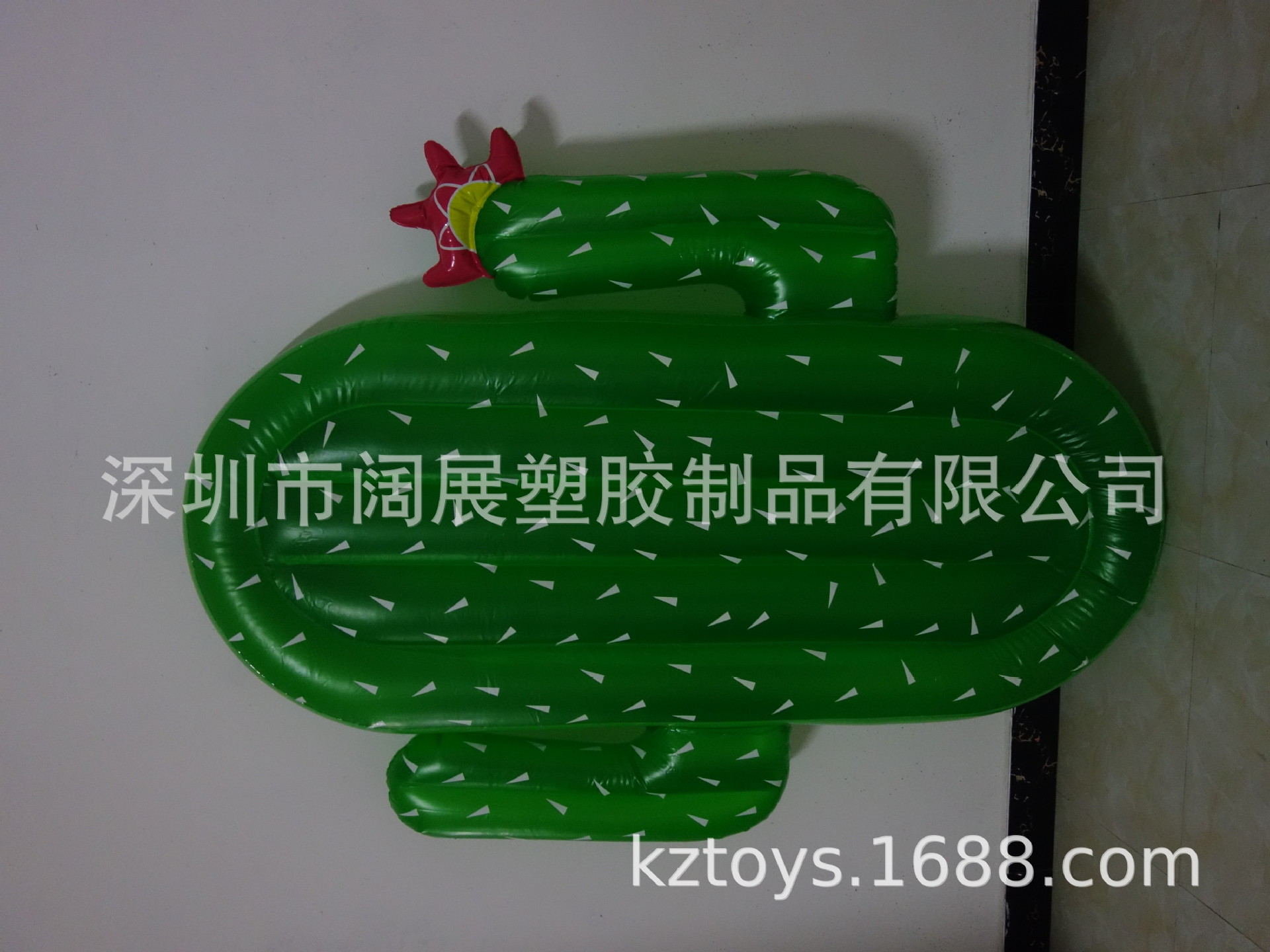 现货批发加厚PVC 水上成人180CM充气仙人掌浮排浮床