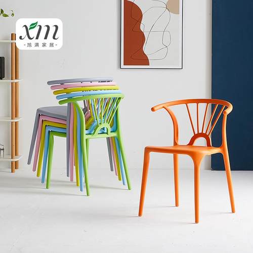 北欧餐椅塑料凳子现代简约椅子网红家用靠背休闲椅书桌椅洽谈桌p^