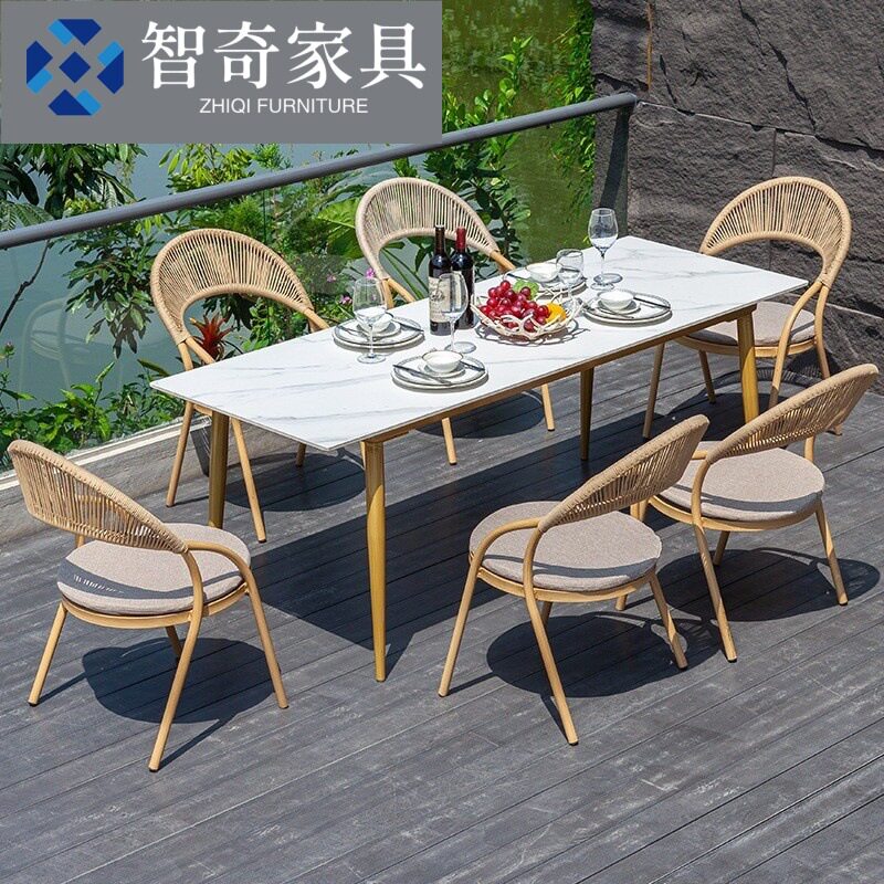 户外编绳椅酒店民宿度假村室外庭院别墅花园凉亭组合阳台桌椅家具