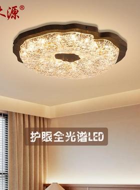 中古卧室吸顶灯美式复古书房灯金箔设计师南洋风主卧吸顶灯具5179