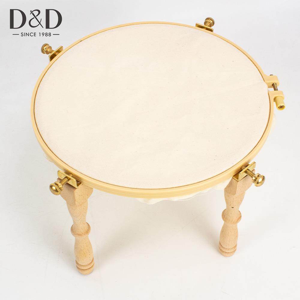 法式绣花架子台式刺绣工具支架实木家用十字绣便携式绣棚固定框