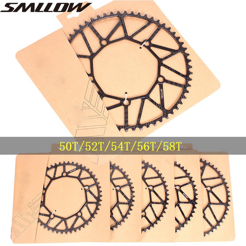 自行车正负齿5052T54T56T58T盘片130BCD折叠车单盘曲柄牙盘