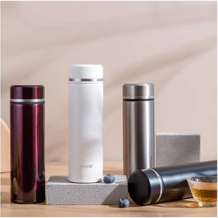 GUOZI 果兹316不锈钢商务直杯GZ-B50办公室高档保温杯 本色 500m