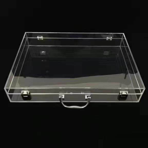 亚克力公文包亚克力手提箱子有机玻璃透明方形盒子
