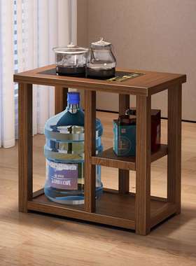 新中式实木茶水柜小型简易茶桌边几烧水壶一体茶桌边柜简约泡茶台