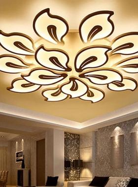 客厅灯简约后现代大气家用高档led花形吸顶灯创意卧室灯灯具灯饰