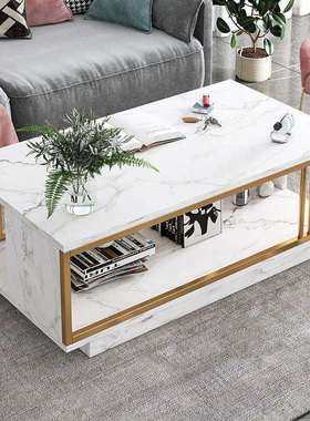 茶几客厅高级感家用现代简约双层多功能新款小户型简易落地茶几