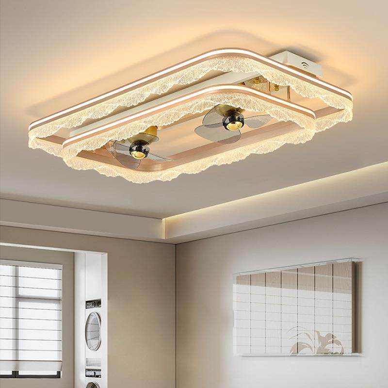 客厅风扇灯现代轻奢大厅吸顶主灯带风扇一体家用卧室房间全屋灯具