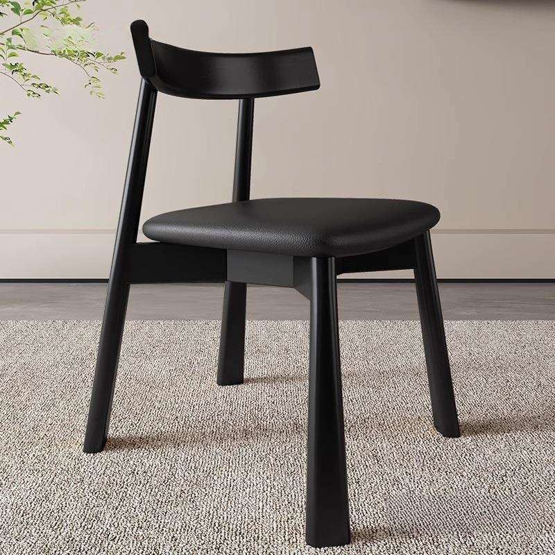 实木餐椅家用餐桌椅子靠背椅凳子北欧简约现代轻奢餐厅凳子船桨椅