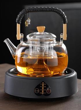 新款煮茶器提梁玻璃蒸煮茶壶泡茶烧水壶全自动保温电陶炉套装