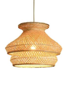 新中式竹编田园艺术吊灯餐厅民宿过道走廊床头茶室东南亚竹艺灯