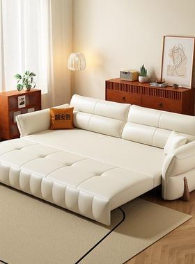 沙发床一体两用可折叠客厅书房爆款小户型储物奶油