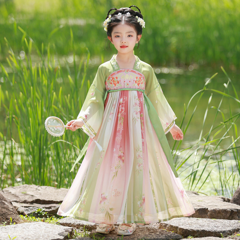 汉服女童夏季2025新款中国风儿童连衣裙古风小女孩夏装公主裙唐装,童装/婴儿装/亲子装,汉服,淘宝优惠券,粉丝福利购,淘宝优惠卷