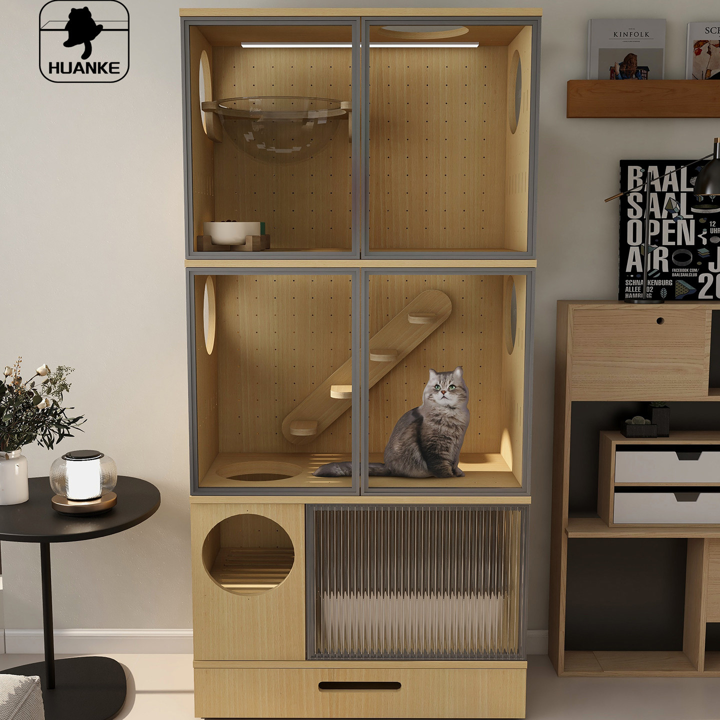 环客小高层猫别墅三层豪华实木别墅猫屋多功能猫厕所猫砂柜猫砂盆,宠物/宠物食品及用品,猫笼子/猫别墅,淘宝优惠券,粉丝福利购,淘宝优惠卷