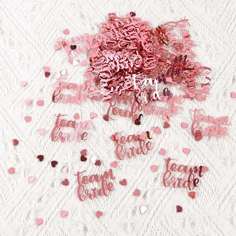 15g/bag Rose Gold Team Brixde Confetti Wedding Bridal Shower