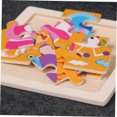 9 pieces of jwooden childrens jigsaw puzzle toy baby   toys