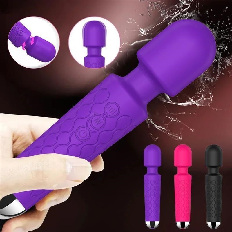 20 Modes Powerful AV Stick Vibrator Magic Wand for Wome.n Cl