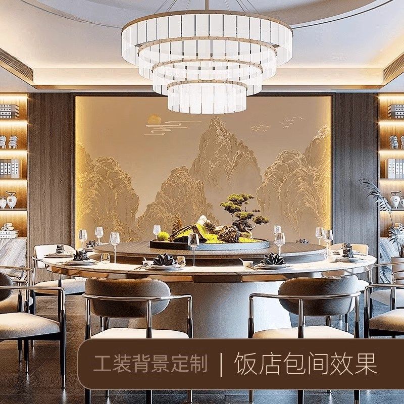 新山水日照金山壁布电视背景墙壁画客厅沙发墙布装饰墙纸,家装主材,定制壁画,淘宝优惠券,粉丝福利购,淘宝优惠卷