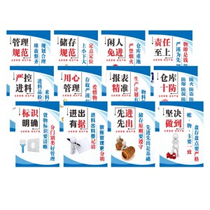 库管理标语 工厂储制度墙 库十防闲免进用心管理精准