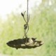 田园铁艺小鸟喂鸟器雨水喂水盘挂饰小号吊篮挂篮阳台庭院装 饰挂件