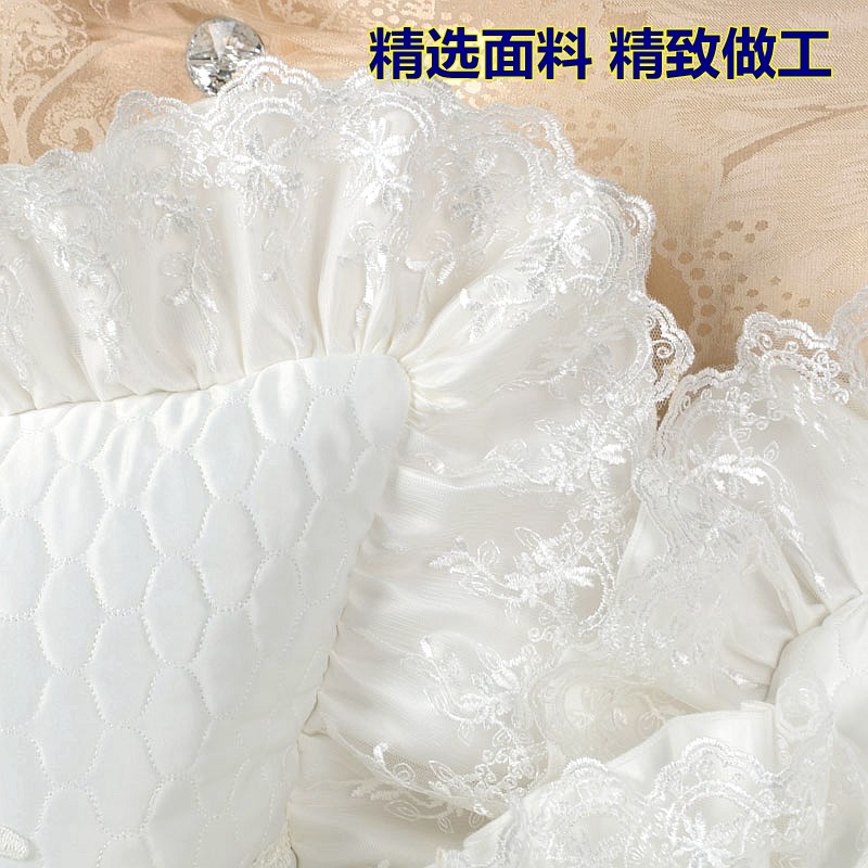 博文布艺法式蕾丝抱枕白色腰枕糖果南瓜欧式沙发靠垫雪绒