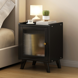 非实木家用床边侧边柜 小型床头柜轻奢高级感卧室收纳柜子2024新款