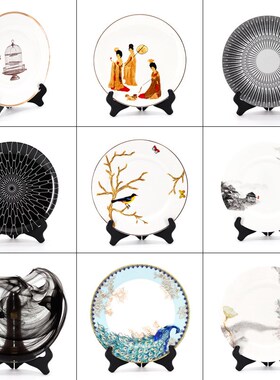 创意家居装饰品酒店摆件客厅橱窗展示盘餐厅摆盘工U艺品样板房软