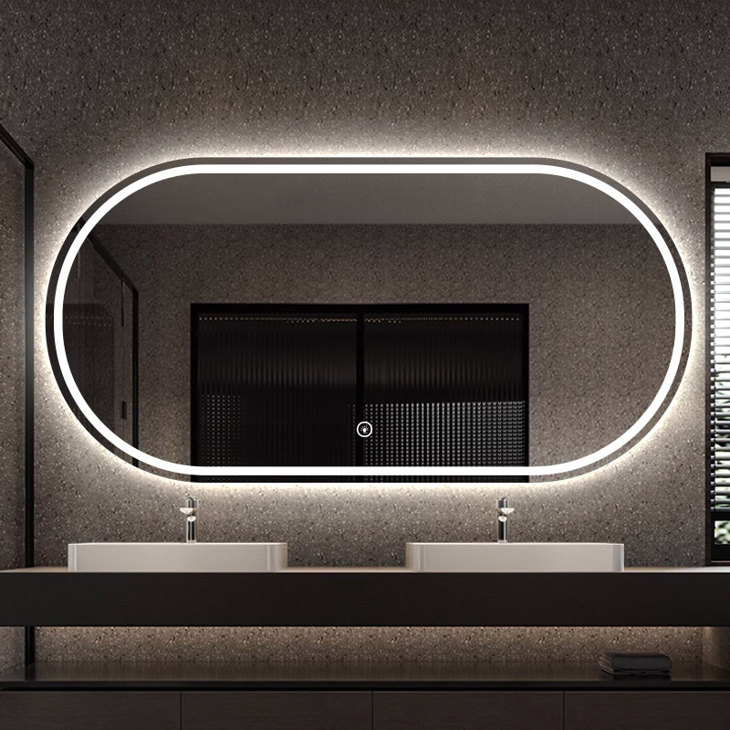 智能浴室镜椭圆化妆室化妆镜洗手间led带灯触控屏幕除雾镜子壁挂,家装主材,浴室镜,淘宝优惠券,粉丝福利购,淘宝优惠卷