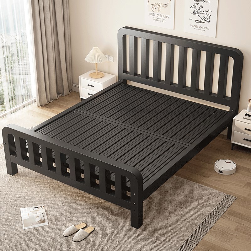 铁艺床现代简约1.8米双人铁床加固加厚1.5单人床简易铁架床经济型