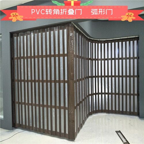 l型转角折叠门客厅隔断门免打孔厨房门推拉门客厅改卧室pvc卧室门