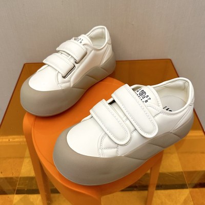 板鞋女2025新款百搭厚底增高真皮丑萌大头休闲魔术贴面Z包鞋小白