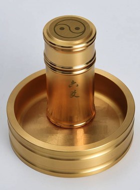 纯铜摇卦筒六爻筒签筒卦桶64爻工具摆件