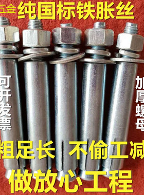 膨胀螺丝 纯国标外膨胀螺栓 Mp6M8M10M12M14M16M20*80x100x120x15