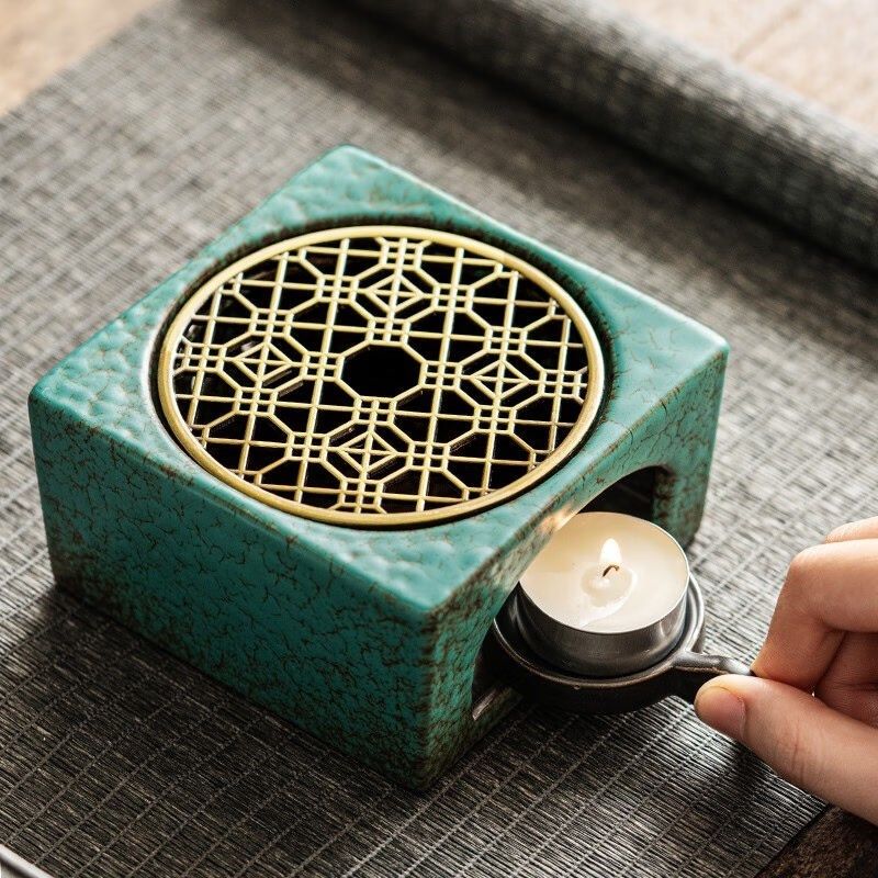 蜡烛煮茶炉花茶壶养生壶加热底座温茶炉温茶器P保温烤茶器热茶烛