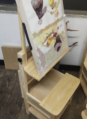 画室桌子美术培训桌椅画室布置画桌实木升降绘画凳辅导绘画素描桌