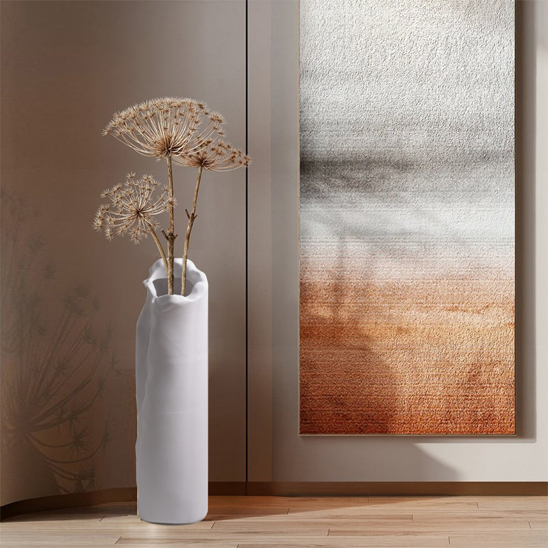 现代民宿酒店落地装饰瓶客厅插干燥电视柜边软装饰品,家居饰品,花瓶,淘宝优惠券,粉丝福利购,淘宝优惠卷