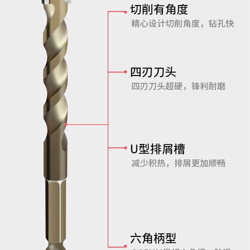 瓷砖钻打角钻冲击霸王钻六角刃大全