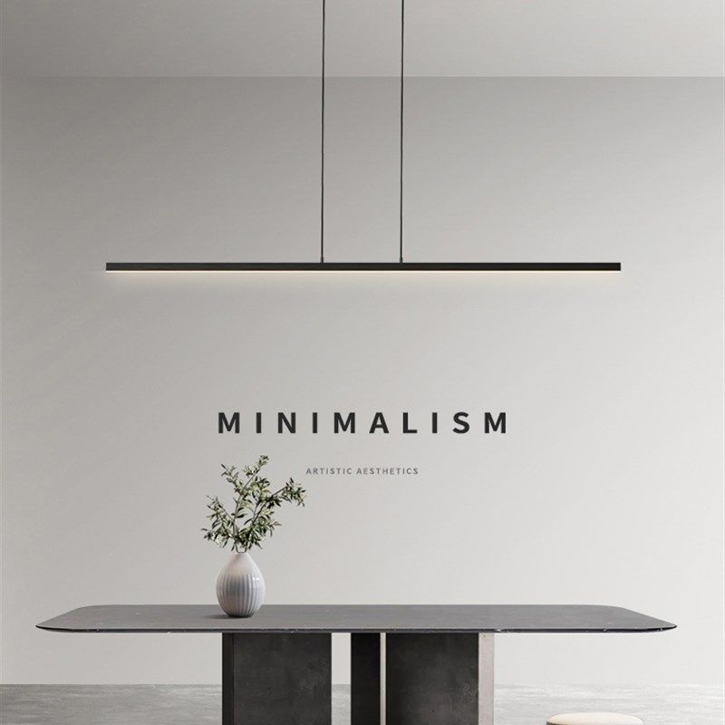 全光谱护眼吊灯现代极简无灯一字长条岛台吧台吊灯,家装灯饰光源,餐厅吊灯,淘宝优惠券,粉丝福利购,淘宝优惠卷