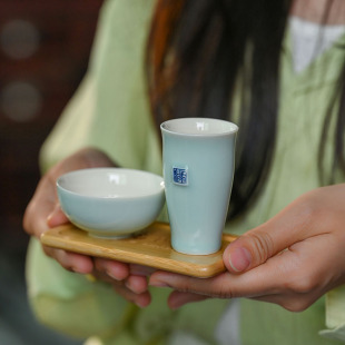 陶瓷闻香杯组合h品茗杯茶艺培训小套组功夫茶具小号主人杯品茗单
