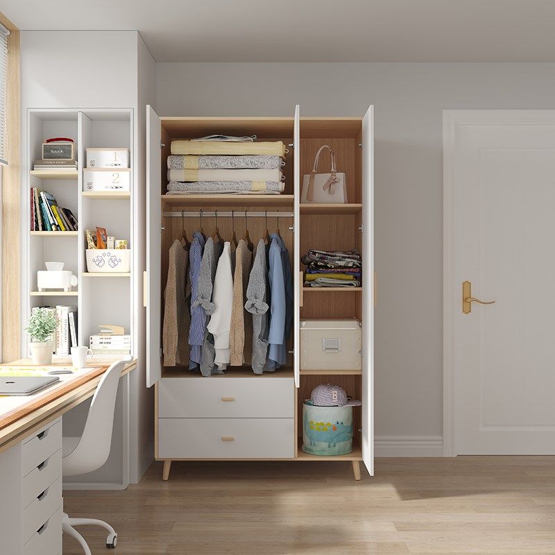 比熊实木儿童家居现代成品家用卧室小户型衣橱