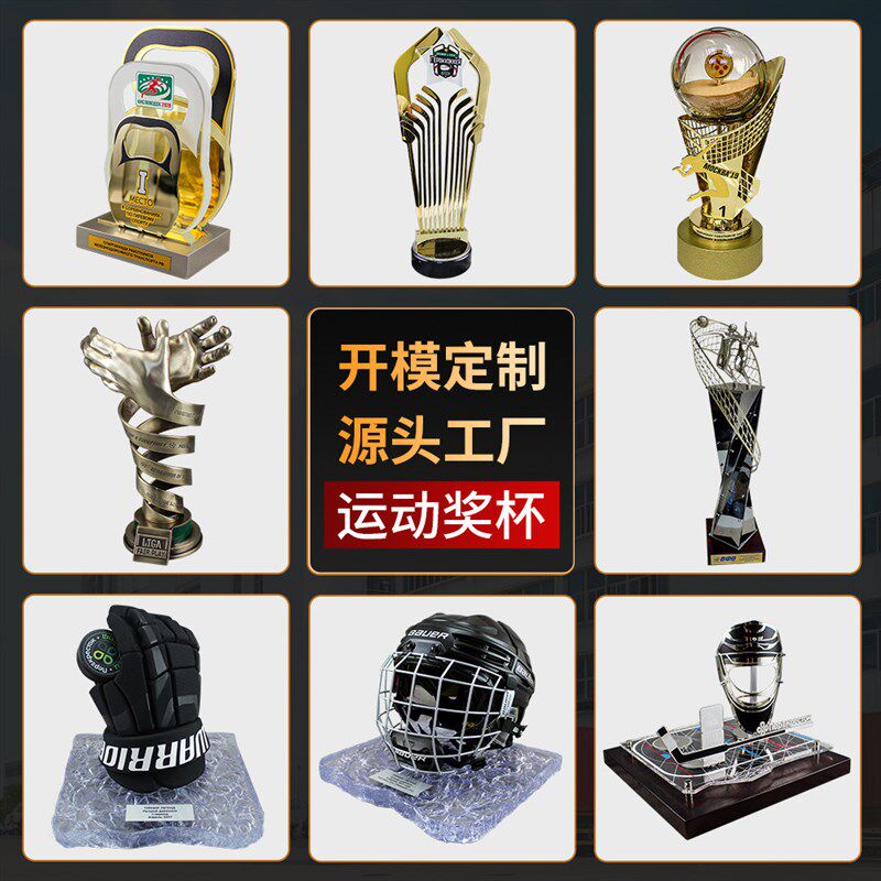 金属创意运动奖杯健身排球足球篮球赛事奖牌定制模型来图工厂开模
