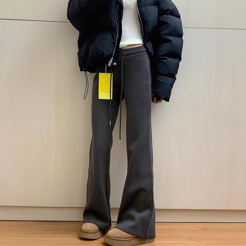 女童喇叭裤春秋2025新款儿童韩版修身裤子女大童春装微喇休闲卫裤