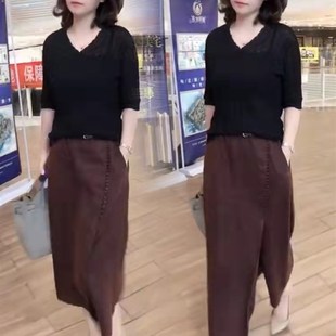 时尚套装裙女2023年春秋季新款休闲女装洋气时髦网红气质两件套