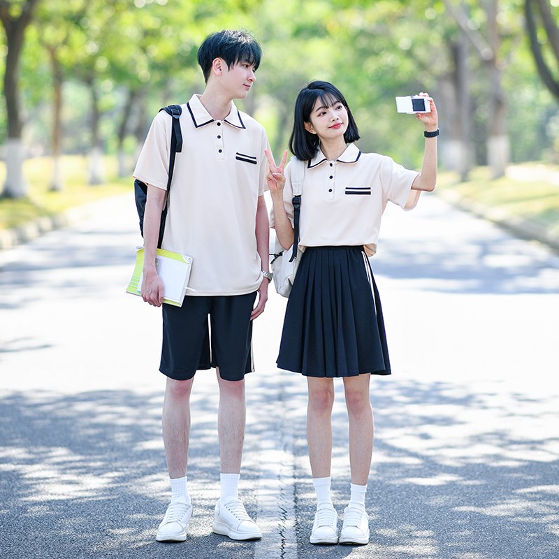 小学六年级班服夏季短袖套装初中生运动会开幕式高中生合唱演出服
