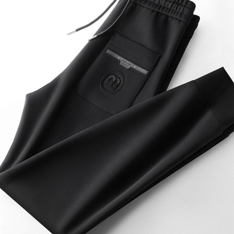 秋冬款男款休闲运动裤束脚裤修身弹力显瘦卫裤收口缩口裤子紧脚厚