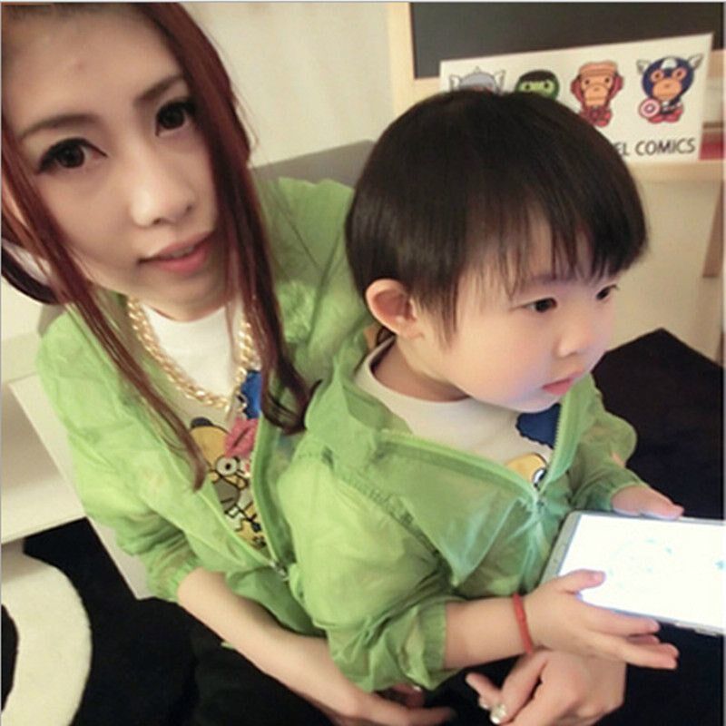 儿童防晒服,男孩和女孩沙滩婴儿皮肤衣服婴儿薄透气夹克夏天