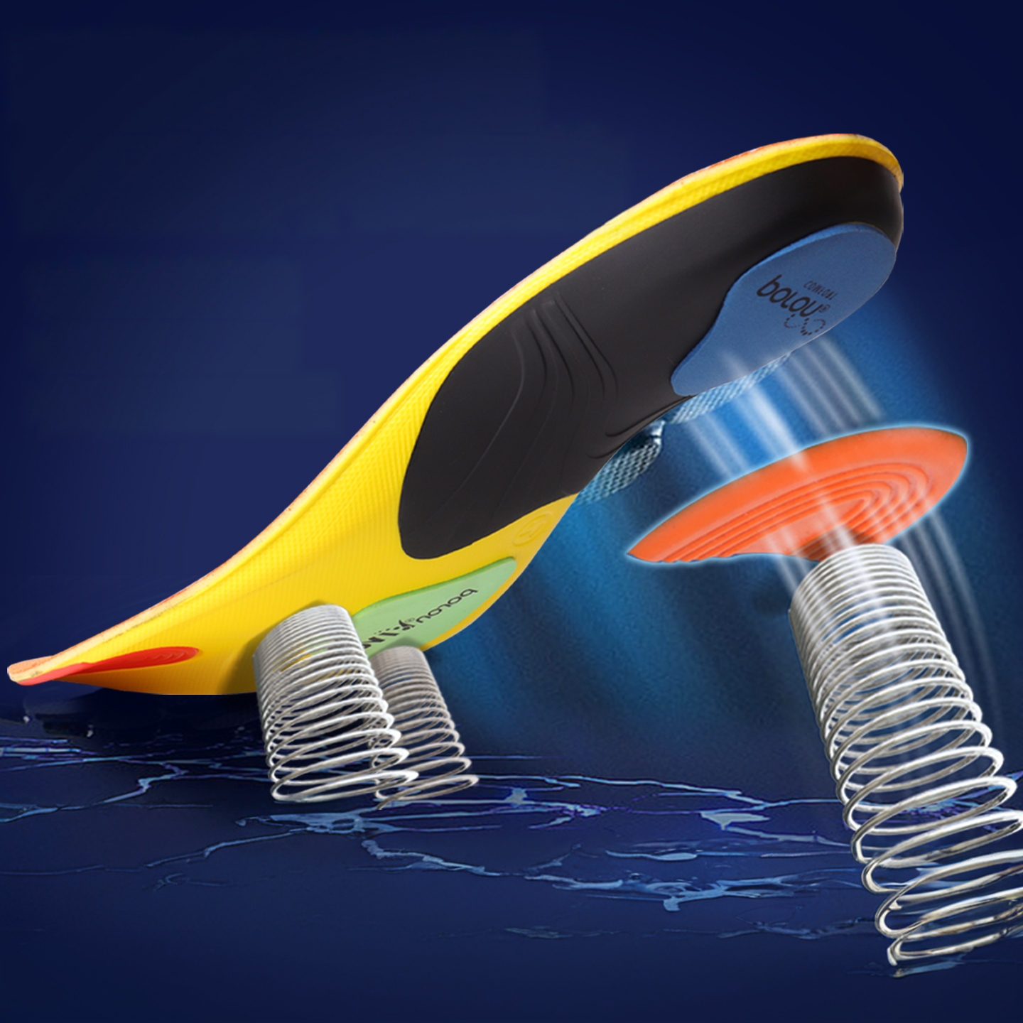 德国技术足弓支撑舒适鞋垫扁平足矫正足外翻运动缓震功能防臭鞋垫