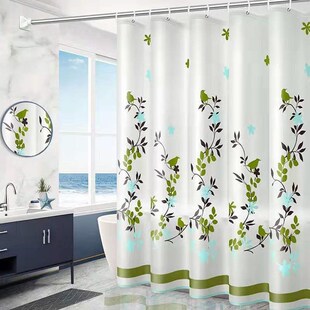 curtain checkered bathroomj PEVA Environmental shower The