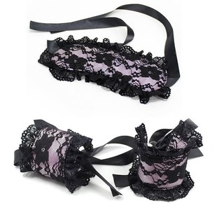 Erotic Blind set RestraiVnts 2Pcs Cuff Handcuffs Lace Ankle