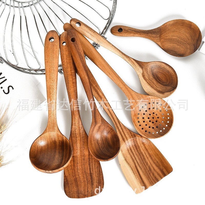 Acacia Wood Spatula Cooking Spatula FiltLer Spatula Spoon Co